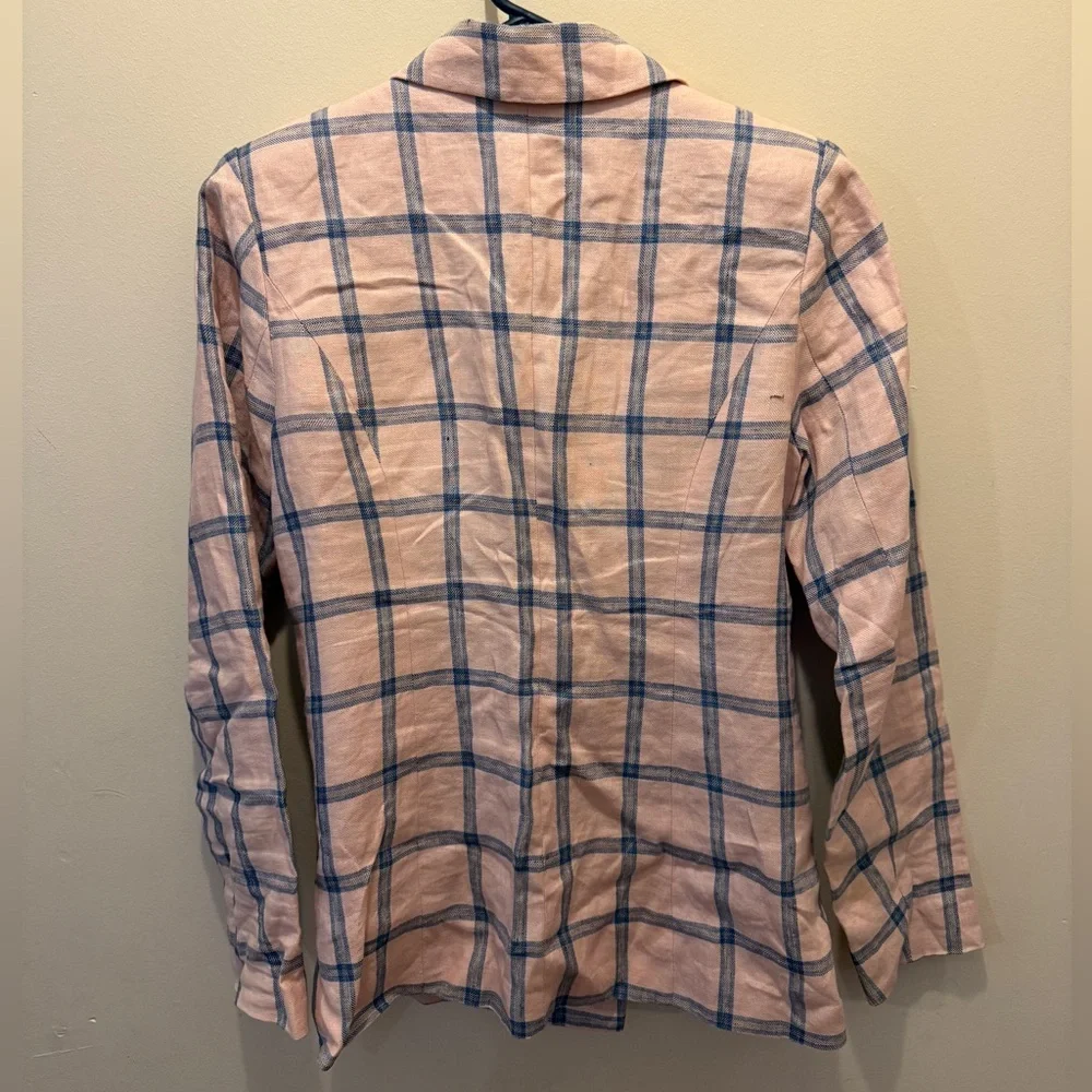 Lovers + Friends Peach Plaid Blazer - Picture 4 of 5